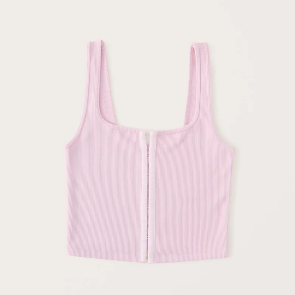 NWT Abercrombie & Fitch Seamless Rib Fabric Hook & Eye Tank